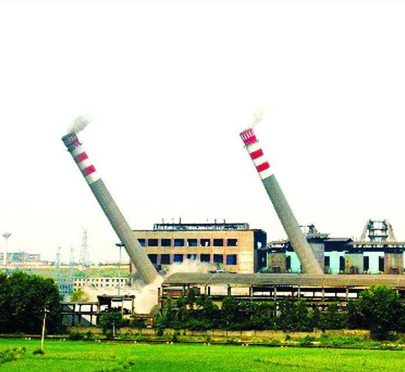 石家莊高空拆除-煙囪拆除新聞