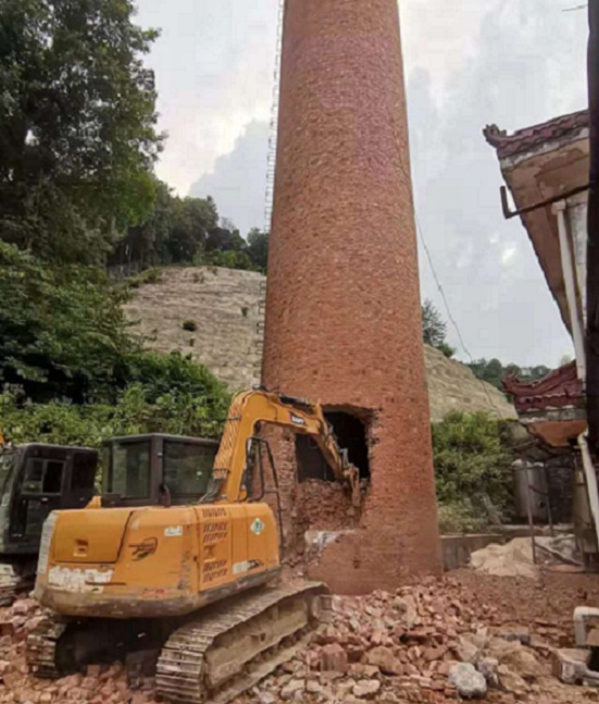 杭州煙囪人工拆除的注意點